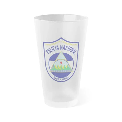 Directorate-General of National Police of Nicaragua 1990-2014 - Frosted Pint Glass 16oz 16oz Frosted - Go Mug Yourself