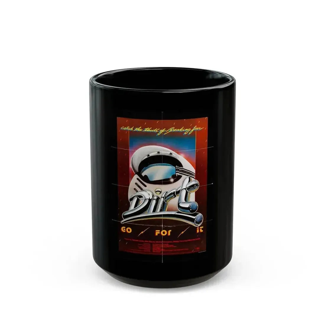 DIRT 1979 Movie Poster - Black Coffee Mug 15oz - Go Mug Yourself