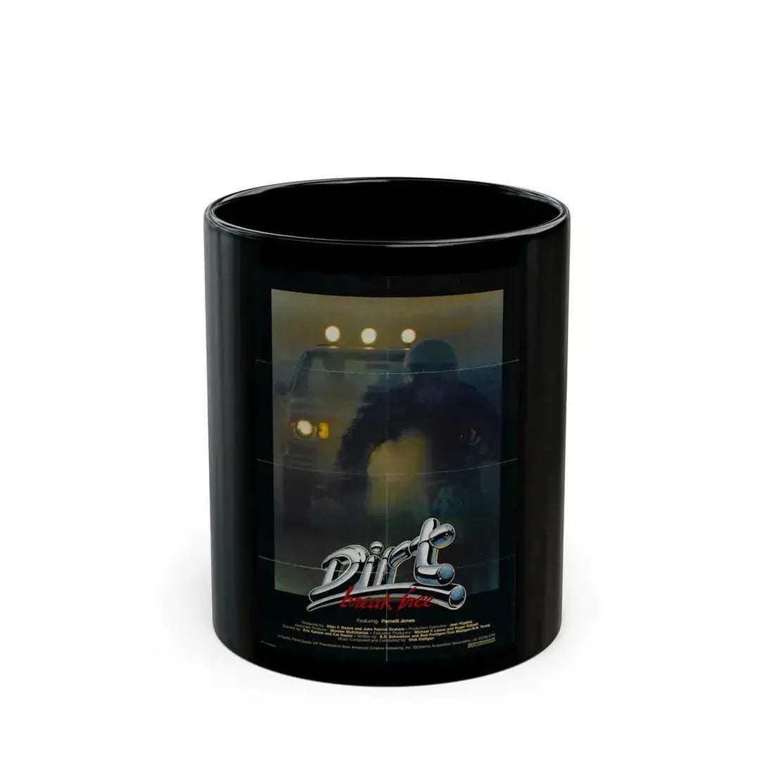DIRT BREAK FREE 1979 Movie Poster - Black Coffee Mug 11oz - Go Mug Yourself
