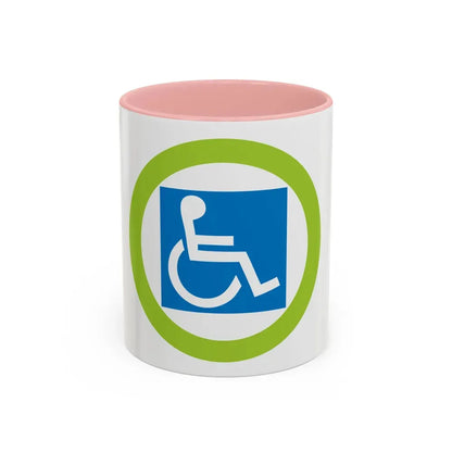 Disabilities Awareness (Boy Scout Merit Badge) Accent Coffee Mug 11oz Pink - Go Mug Yourself