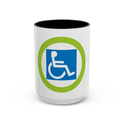 Disabilities Awareness (Boy Scout Merit Badge) Accent Coffee Mug 15oz Black - Go Mug Yourself