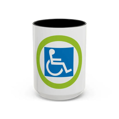 Disabilities Awareness (Boy Scout Merit Badge) Accent Coffee Mug 15oz Black - Go Mug Yourself