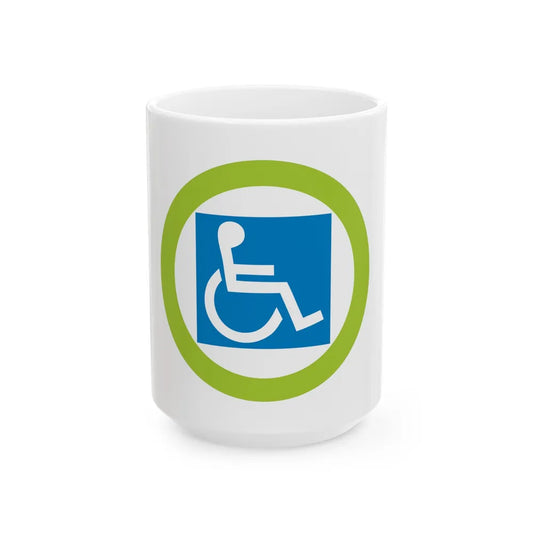 Disabilities Awareness (Boy Scout Merit Badge) White Coffee Mug-15oz-Go Mug Yourself