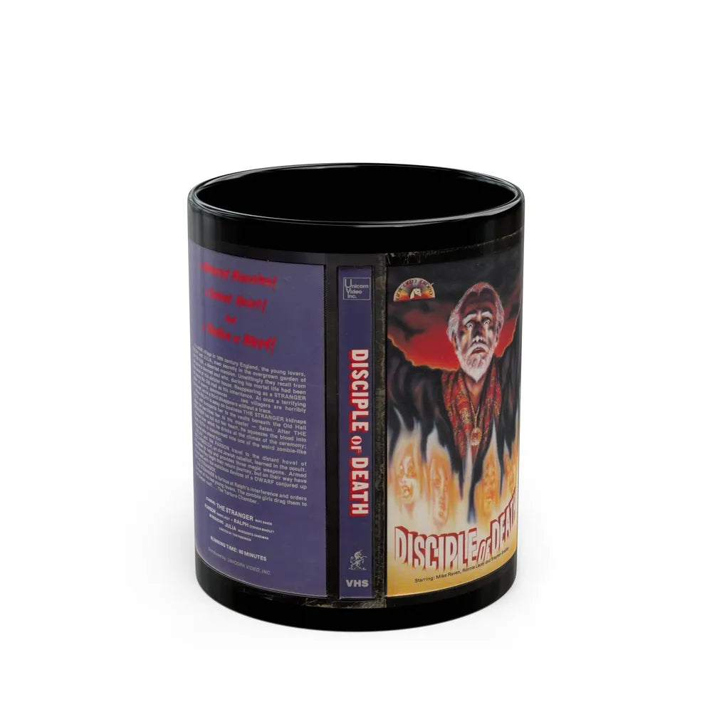 DISCIPLE OF DEATH (VHS COVER) - Black Coffee Mug-11oz-Go Mug Yourself