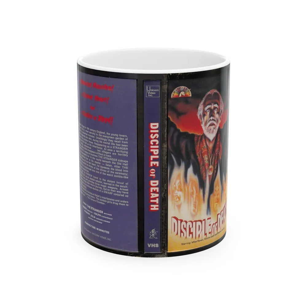 DISCIPLE OF DEATH (VHS COVER) - White Coffee Mug-11oz-Go Mug Yourself