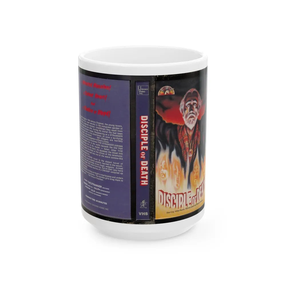 DISCIPLE OF DEATH (VHS COVER) - White Coffee Mug-15oz-Go Mug Yourself