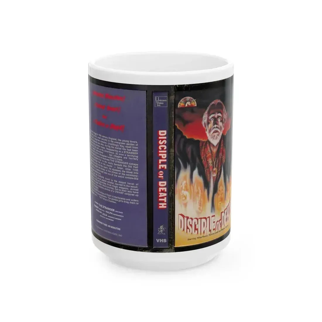 DISCIPLE OF DEATH (VHS COVER) - White Coffee Mug 15oz - Go Mug Yourself