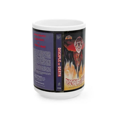 DISCIPLE OF DEATH (VHS COVER) - White Coffee Mug 15oz - Go Mug Yourself