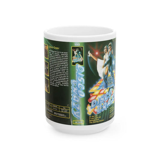 DISCO CRAZY (VHS COVER) - White Coffee Mug-15oz-Go Mug Yourself