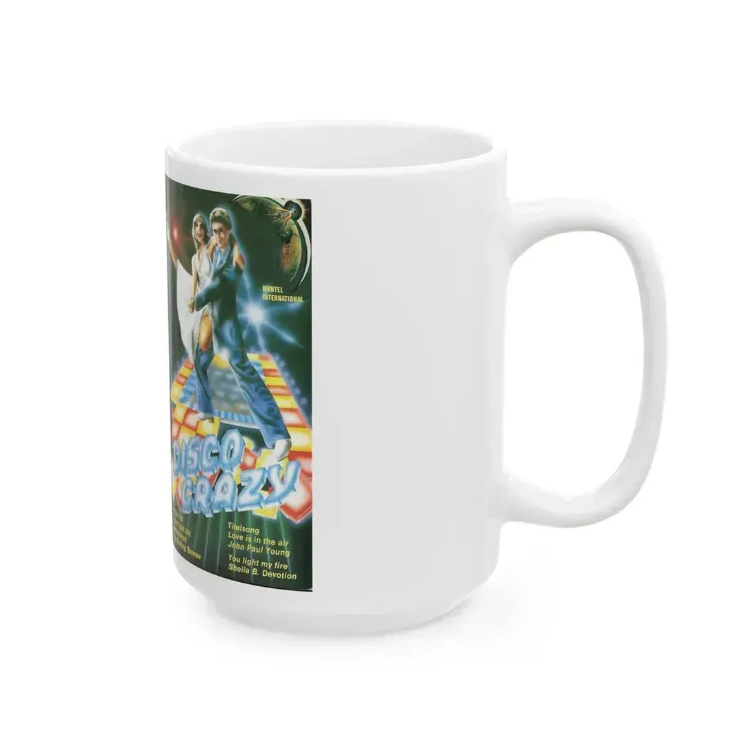 DISCO CRAZY (VHS COVER) - White Coffee Mug - Go Mug Yourself