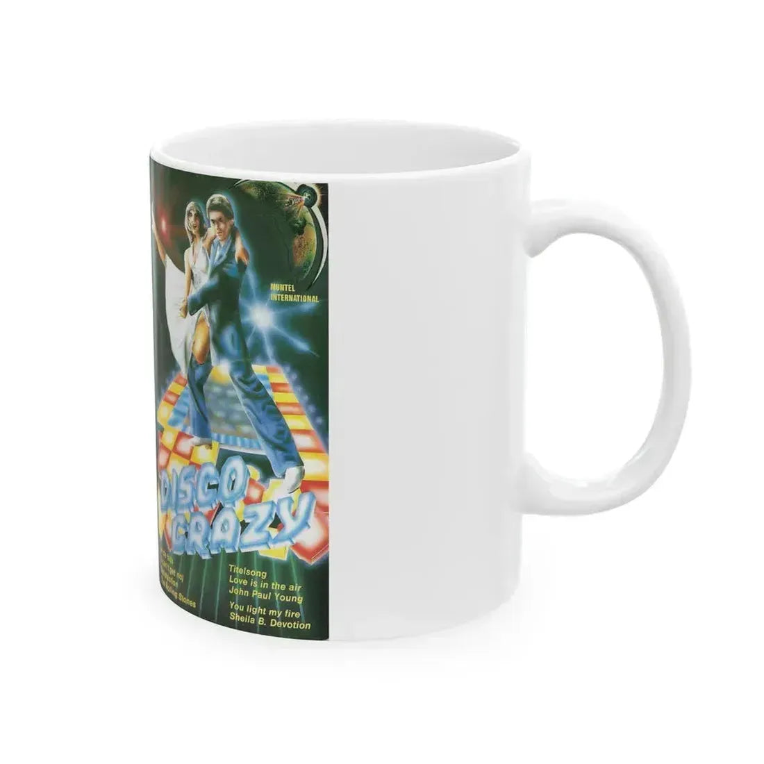 DISCO CRAZY (VHS COVER) - White Coffee Mug - Go Mug Yourself
