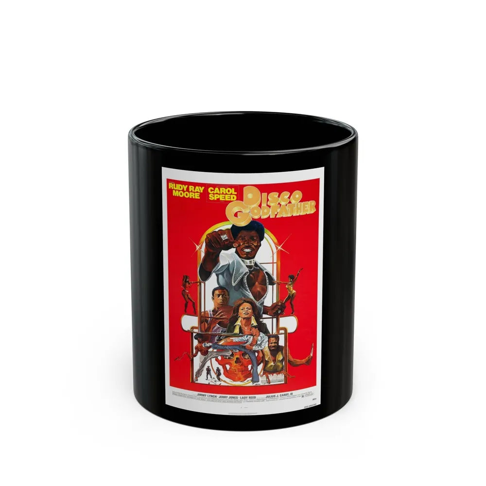 DISCO GODFATHER 1979 Movie Poster - Black Coffee Mug-11oz-Go Mug Yourself