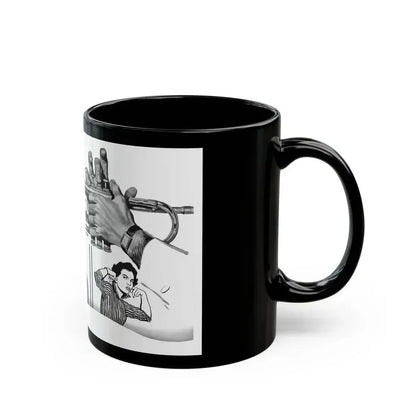 Discord In A Flat by Elizabeth Grey, Woman's Own magazine, 1957 - Black Coffee Mug - Go Mug Yourself