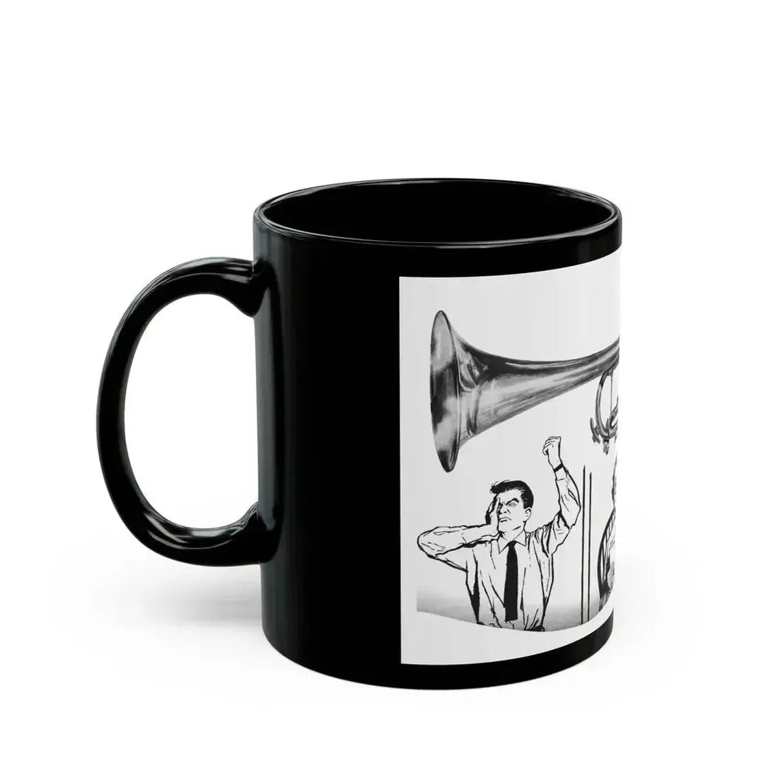 Discord In A Flat by Elizabeth Grey, Woman's Own magazine, 1957 - Black Coffee Mug - Go Mug Yourself