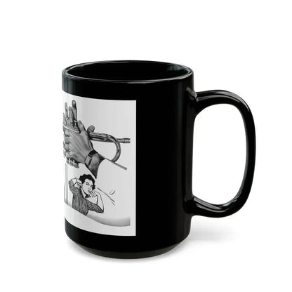 Discord In A Flat by Elizabeth Grey, Woman's Own magazine, 1957 - Black Coffee Mug - Go Mug Yourself