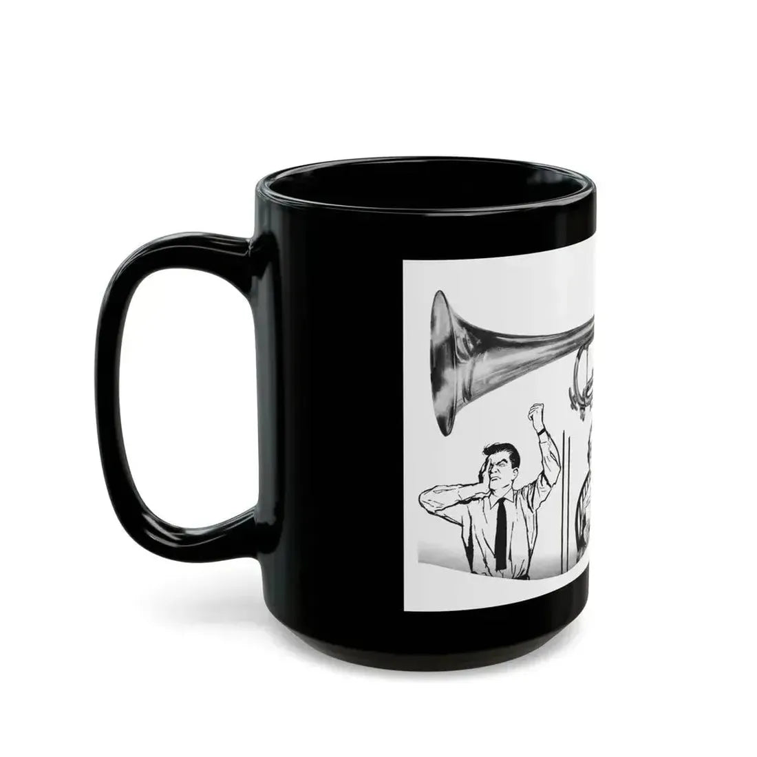 Discord In A Flat by Elizabeth Grey, Woman's Own magazine, 1957 - Black Coffee Mug - Go Mug Yourself