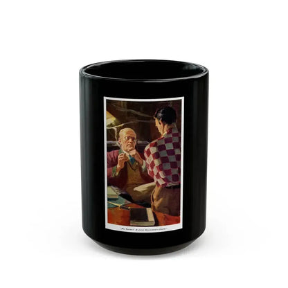 Discussing Terms, 1938 - Black Coffee Mug 15oz - Go Mug Yourself