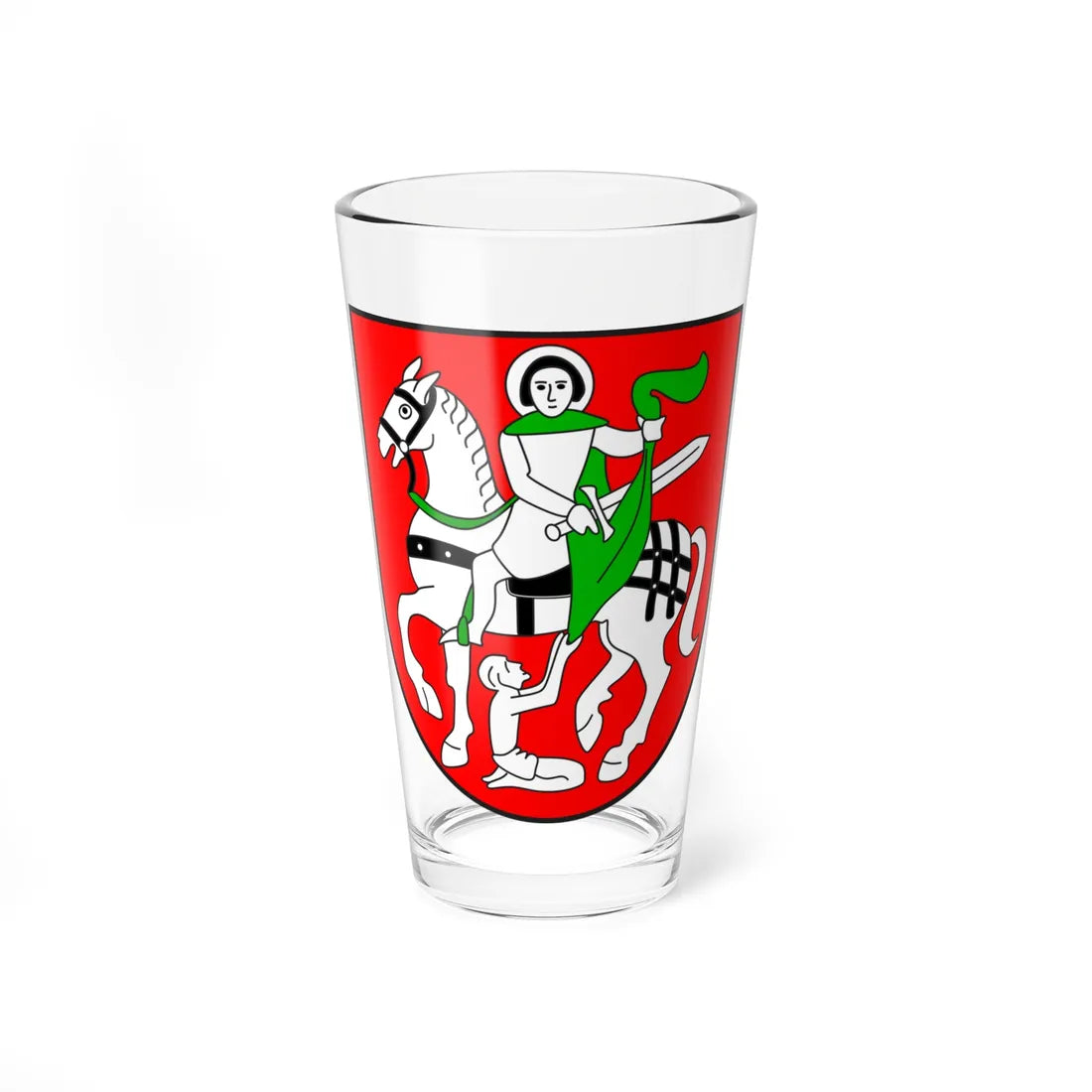 Disentis Kreis wappen (Switzerland) (Coat of Arms) Pint Glass 16oz 16oz - Go Mug Yourself