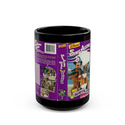 DISNEY SING ALONG SONGS BEACH PARTY AT WALT DISNEY WORLD (VHS COVER) - Black Coffee Mug-15oz-Go Mug Yourself