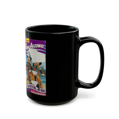 DISNEY SING ALONG SONGS BEACH PARTY AT WALT DISNEY WORLD (VHS COVER) - Black Coffee Mug-Go Mug Yourself