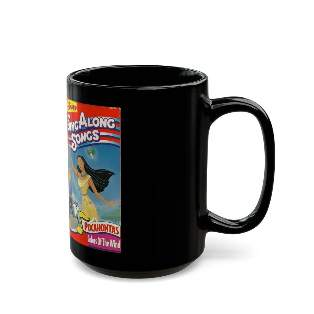 DISNEY SING ALONG SONGS POCAHONTAS (VHS COVER) - Black Coffee Mug-Go Mug Yourself