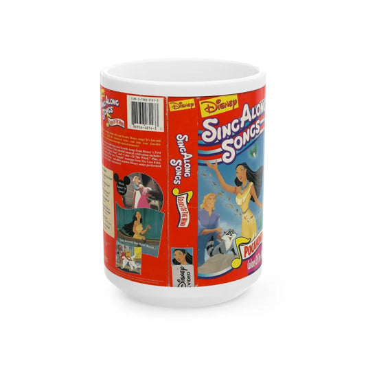 DISNEY SING ALONG SONGS POCAHONTAS (VHS COVER) - White Coffee Mug-15oz-Go Mug Yourself