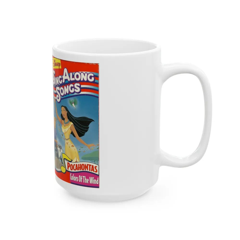 DISNEY SING ALONG SONGS POCAHONTAS (VHS COVER) - White Coffee Mug-Go Mug Yourself