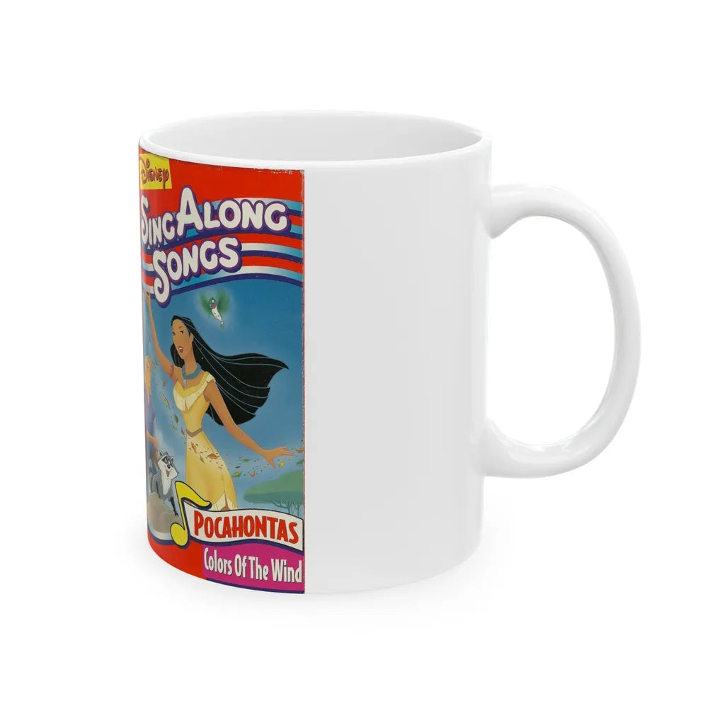 DISNEY SING ALONG SONGS POCAHONTAS (VHS COVER) - White Coffee Mug-Go Mug Yourself