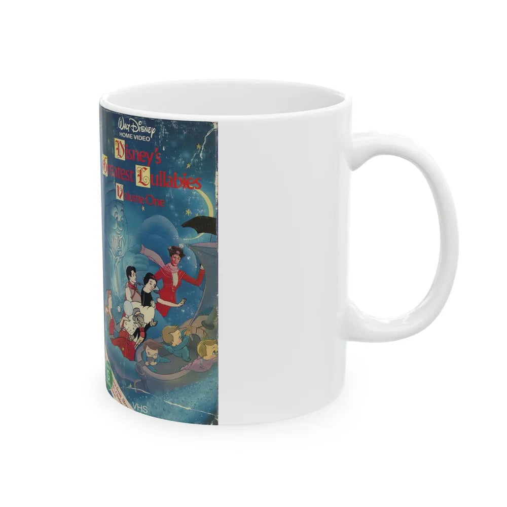 DISNEYS GREATEST LULLABIES VOLUME ONE WALT DISNEY HOME VIDEO (VHS COVER) - White Coffee Mug-Go Mug Yourself