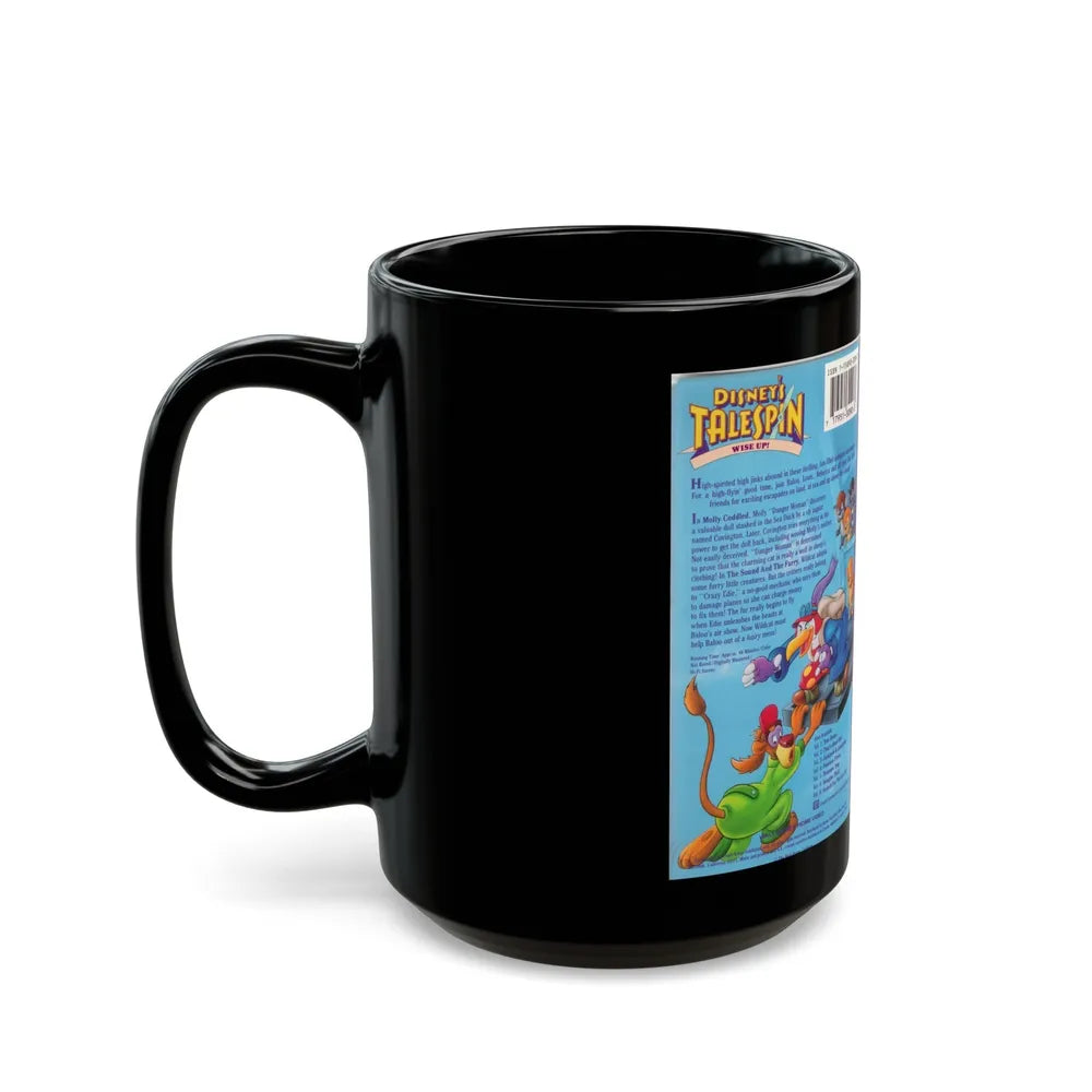 DISNEYS TALESPIN WISE UP (VHS COVER) - Black Coffee Mug-Go Mug Yourself