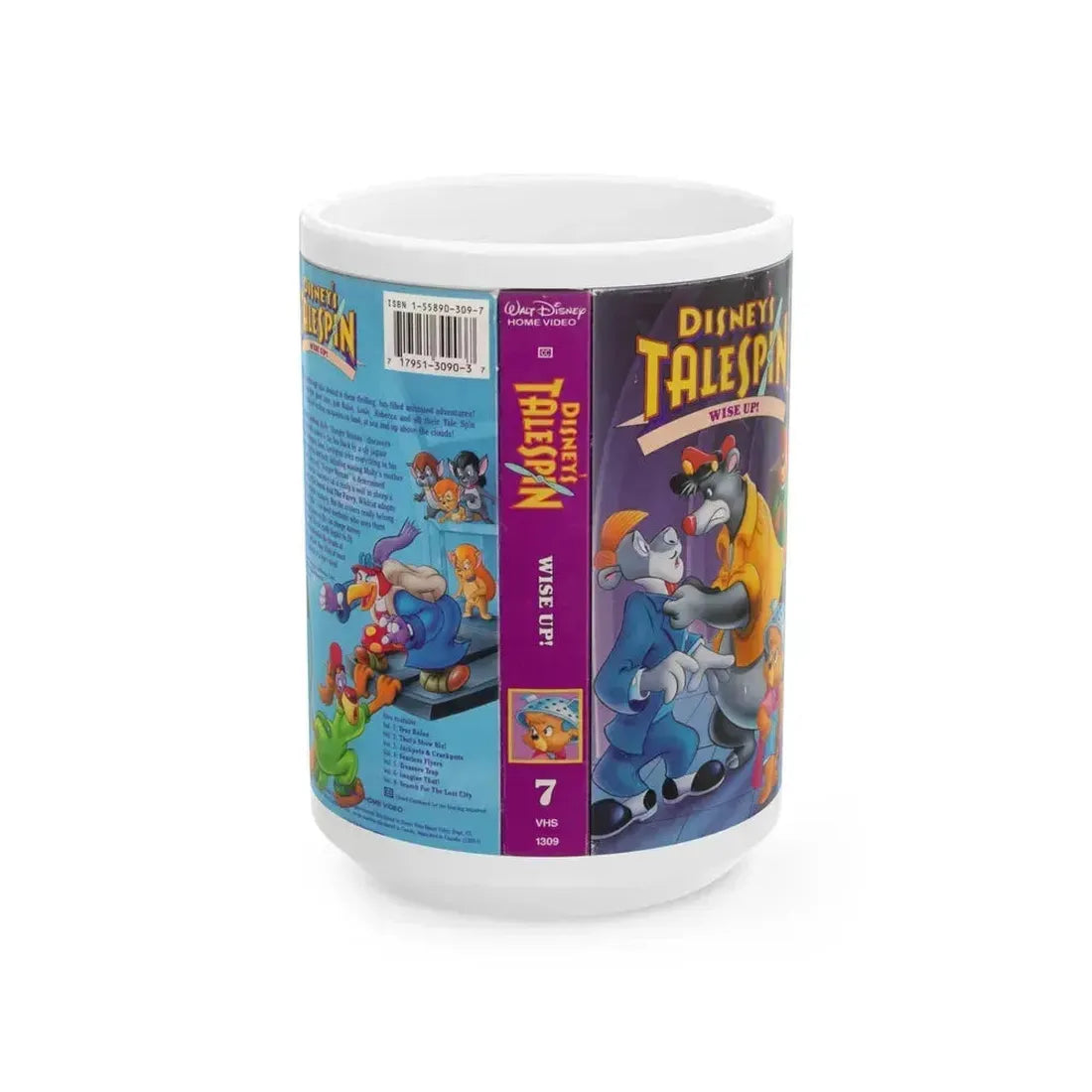 DISNEYS TALESPIN WISE UP (VHS COVER) - White Coffee Mug 15oz - Go Mug Yourself
