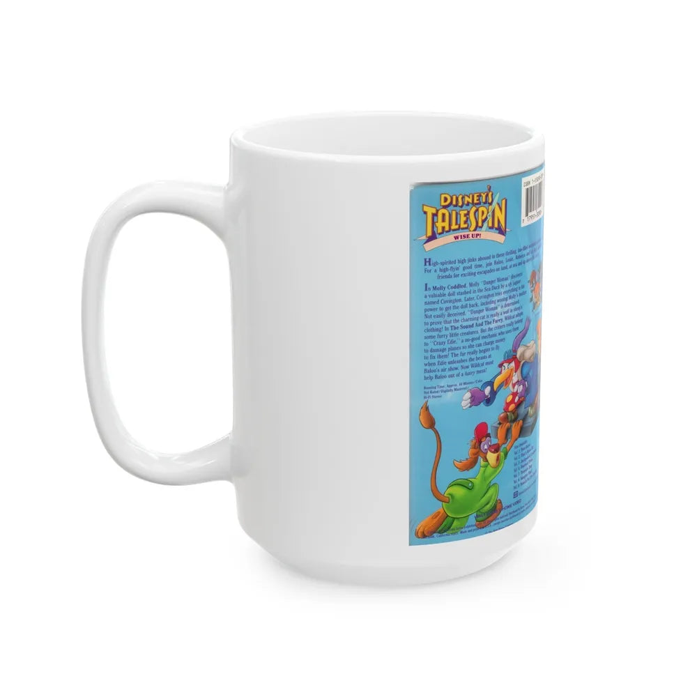 DISNEYS TALESPIN WISE UP (VHS COVER) - White Coffee Mug-Go Mug Yourself