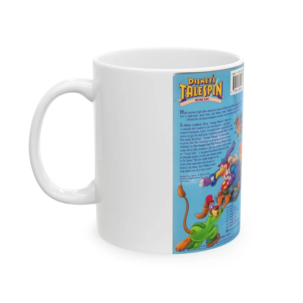 DISNEYS TALESPIN WISE UP (VHS COVER) - White Coffee Mug-Go Mug Yourself