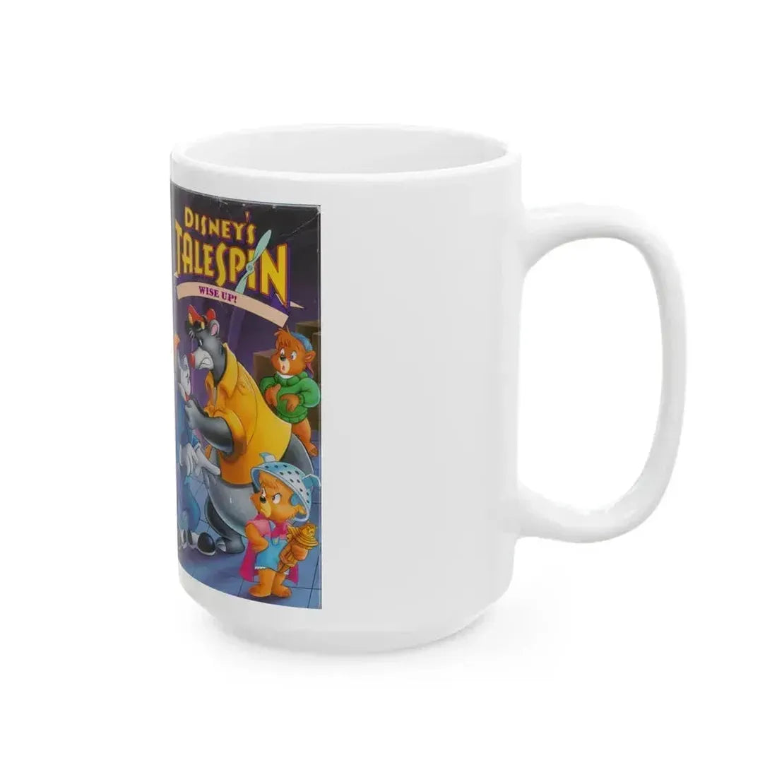 DISNEYS TALESPIN WISE UP (VHS COVER) - White Coffee Mug - Go Mug Yourself