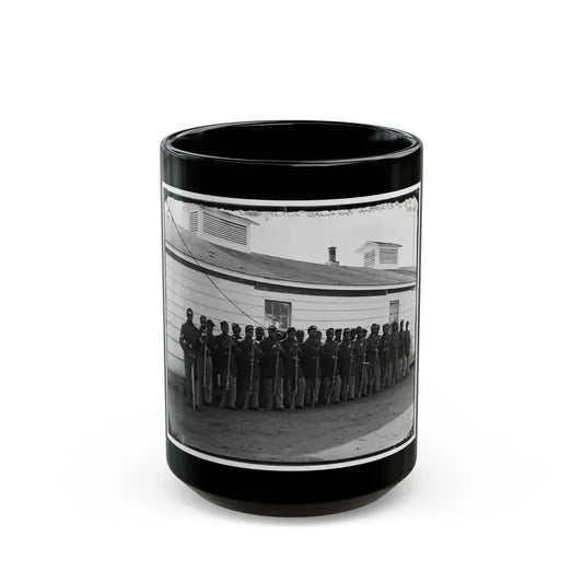 District Of Columbia. Company E, 4th U.S. Colored Infantry, At Fort Lincoln (U.S. Civil War) Black Coffee Mug 15oz - Go Mug Yourself