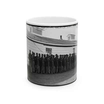 District Of Columbia. Company E, 4th U.S. Colored Infantry, At Fort Lincoln (U.S. Civil War) White Coffee Mug 11oz - Go Mug Yourself