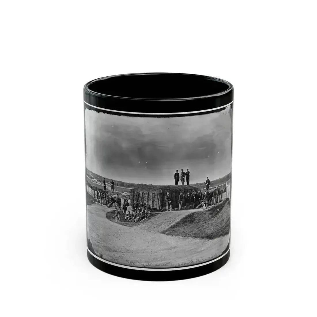 District Of Columbia. Detachment Of Company K, 3d Massachusetts Heavy Artillery, By Guns Of Fort Stevens (U.S. Civil War) Black Coffee Mug 11oz - Go Mug Yourself