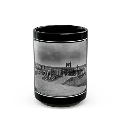 District Of Columbia. Detachment Of Company K, 3d Massachusetts Heavy Artillery, By Guns Of Fort Stevens (U.S. Civil War) Black Coffee Mug 15oz - Go Mug Yourself