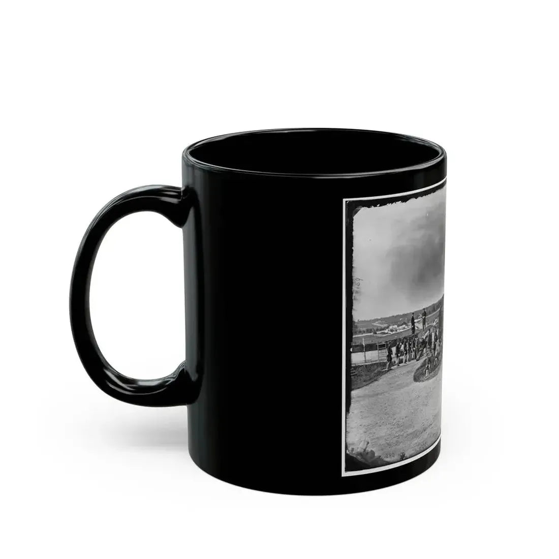District Of Columbia. Detachment Of Company K, 3d Massachusetts Heavy Artillery, By Guns Of Fort Stevens (U.S. Civil War) Black Coffee Mug - Go Mug Yourself