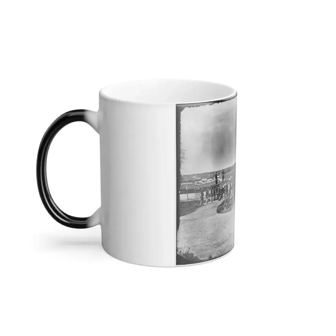 District of Columbia. Detachment of Company K, 3D Massachusetts Heavy Artillery, by Guns of Fort Stevens (U.S. Civil War) Color Changing Coffee Mug 11oz - Go Mug Yourself