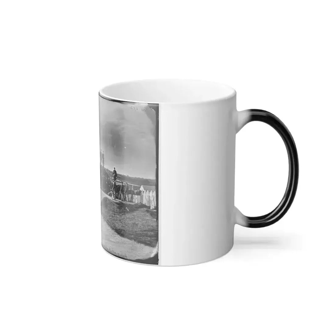 District of Columbia. Detachment of Company K, 3D Massachusetts Heavy Artillery, by Guns of Fort Stevens (U.S. Civil War) Color Changing Coffee Mug 11oz - Go Mug Yourself