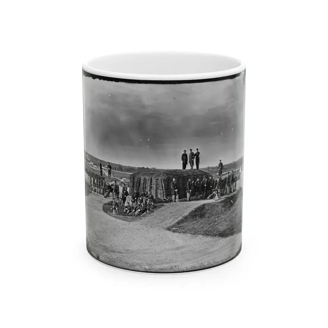 District Of Columbia. Detachment Of Company K, 3d Massachusetts Heavy Artillery, By Guns Of Fort Stevens (U.S. Civil War) White Coffee Mug 11oz - Go Mug Yourself