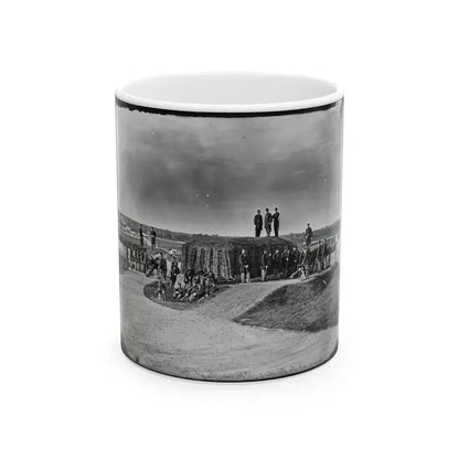 District Of Columbia. Detachment Of Company K, 3d Massachusetts Heavy Artillery, By Guns Of Fort Stevens (U.S. Civil War) White Coffee Mug 11oz - Go Mug Yourself