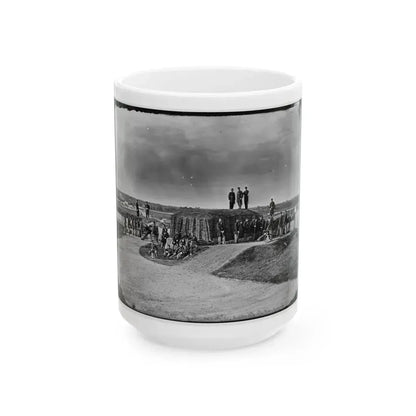 District Of Columbia. Detachment Of Company K, 3d Massachusetts Heavy Artillery, By Guns Of Fort Stevens (U.S. Civil War) White Coffee Mug 15oz - Go Mug Yourself
