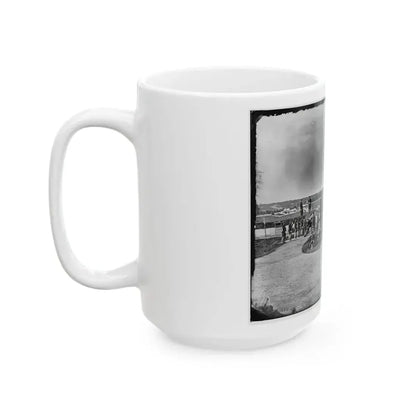 District Of Columbia. Detachment Of Company K, 3d Massachusetts Heavy Artillery, By Guns Of Fort Stevens (U.S. Civil War) White Coffee Mug - Go Mug Yourself
