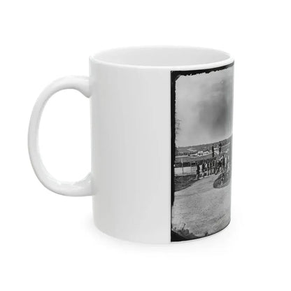District Of Columbia. Detachment Of Company K, 3d Massachusetts Heavy Artillery, By Guns Of Fort Stevens (U.S. Civil War) White Coffee Mug - Go Mug Yourself