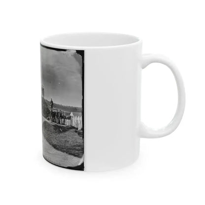 District Of Columbia. Detachment Of Company K, 3d Massachusetts Heavy Artillery, By Guns Of Fort Stevens (U.S. Civil War) White Coffee Mug - Go Mug Yourself