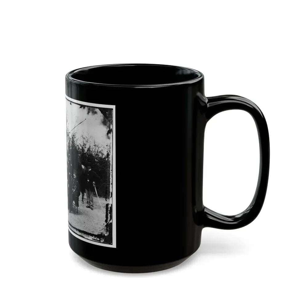 District Of Columbia. Gen. William Gamble And Staff At Camp Stoneman, The Cavalry Depot At Giesborough Point (U.S. Civil War) Black Coffee Mug - Go Mug Yourself