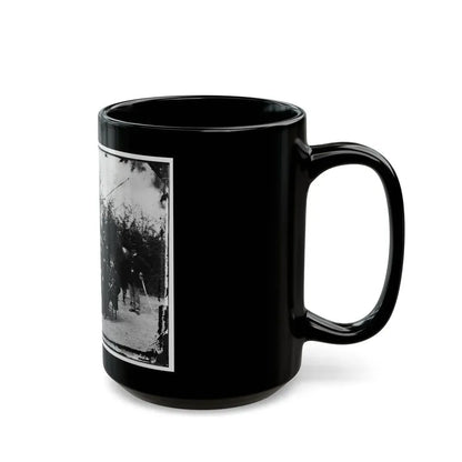 District Of Columbia. Gen. William Gamble And Staff At Camp Stoneman, The Cavalry Depot At Giesborough Point (U.S. Civil War) Black Coffee Mug - Go Mug Yourself
