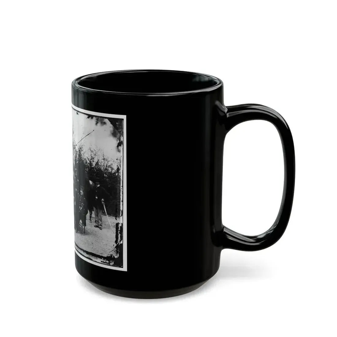 District Of Columbia. Gen. William Gamble And Staff At Camp Stoneman, The Cavalry Depot At Giesborough Point (U.S. Civil War) Black Coffee Mug - Go Mug Yourself
